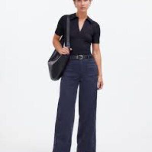 Madewell Emmett Wide Leg Crop Navy